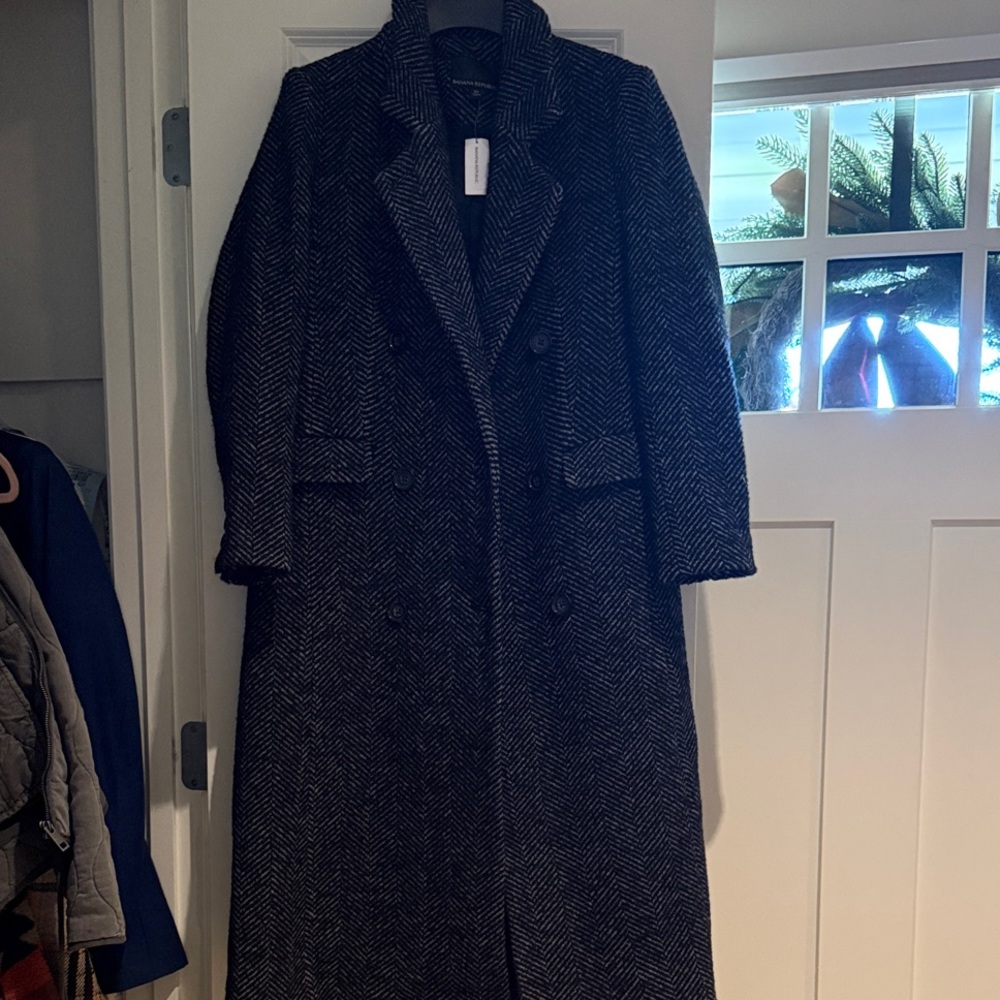 Banana Republic Black and Gray Trench Coat